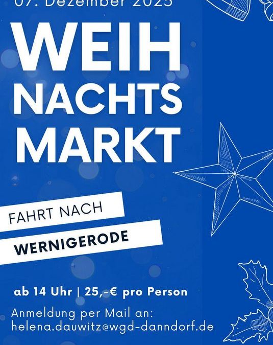 Anmeldung Weihnachtsmarktfahrt Wernigerode