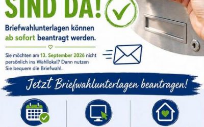 Wahlunterlagen für Kommunalwahl 2026 zugestellt