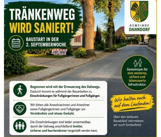 Straßensanierung „Tränkenweg“ steht bevor