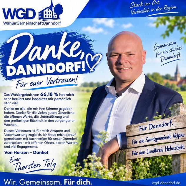 Bürgermeister Tölg und WGD sagen Danke